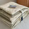 Touca de Algodão Pequena Floral Estilo Coreano Colcha de Gaze Colcha de Inverno Colcha de Primavera e Outono Acolchoada Veludo Acalmador para Bebê Colcha de Renda