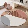 Tapete Redondo, Veludo Cristal, Moderno e Simples, Sala de Estar, Quarto, Almofada de Sofá, Tapete de Chão ao Lado da Cama, Grande Área, Cobertura Total, Tapete Antiderrapante