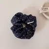 Scrunchie doce de bolinhas estilo coreano para mulheres, elástico de cabelo de alta elasticidade que não danifica o cabelo, acessório versátil para rabo de cavalo