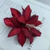 Flores de Lírio de Tecido Artificial Lírios 3D Decoração de Casamento Flores de Pulso Feitas à Mão Acessório de Cabelo Flor para Roupas Caixa de Presente