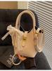 Bolsos de Mano Pequeños Transfronterizos de Moda para Mujer Versátil 2025 Nuevo Bolso Bandolera Tote Tipo Cubo Estilo Coreano