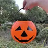 Tarro de dulces de Halloween suministros para festivales juguetes para niños plástico portátil luces de calabaza festival de fantasmas luces decorativas luminosas