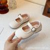 Zapatos Pequeños de Cuero para Niñas 2025 Otoño Nuevos Zapatos Planos Estilo Coreano para Niños Zapatos de Princesa para Bebé Mocasines Suaves para Niñas