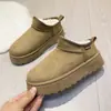 Nuevas botas de nieve para mujer de talla grande de comercio exterior, novedad otoño e invierno 2026, de suela gruesa, forradas de felpa, engrosadas, cálidos zapatos de algodón para mujer