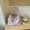 Mochila retro casual de gran capacidad para mujer 2026 nuevo bolso de hombro tipo tote de color liso para el verano