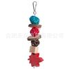Juego de 5 juguetes para loros columpio para loros columpio para pájaros Hoja de Arce BELLOTA color cálido otoño e invierno Decoración para jaula de pájaros