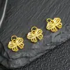 Colgante de Flor Hueca y Mariposa Estilo Antiguo Chapado en Oro Plata de Ley S925 Completo Accesorio Joyería DIY Hecha a Mano Accesorio Pequeño
