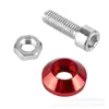 Tornillos para Modificación de Guardabarros de Motocicleta, Conjunto de Tuerca Dividida de Aluminio, Tornillos Decorativos para Matrícula de Vehículo Eléctrico