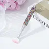 Pincel para Manicura Incrustado con Diamantes Transfronterizo, Nuevo Pincel para Manicura Incrustado con Diamantes en Forma de Abanico, Pincel para Uñas Opcional en 2 Colores