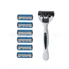 Maquinilla de afeitar de seis capas para hombre, maquinilla de afeitar manual, hoja de seis capas, maquinilla de afeitar para barba, maquinilla de afeitar para la cara, stock del fabricante, disponible para venta transfronteriza