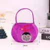 Nova Bolsa de Abóbora de Veludo Desenho Animado de Halloween, Sacola de Doces Infantil, Bolsa de Presente Portátil, Suprimentos de Decoração para Atmosfera de Festa