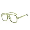 Nuevas y Modernas Monturas de Gafas Estilo Coreano con Doble Puente para Mujer con Alto Valor Estético, Adecuadas para un Look Natural Sin Maquillaje, Luz Azul Filtrada, Gafas Sin Graduación, También Disponibles para Hombres, Se Pueden Adaptar con Lentes Graduados