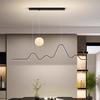 Novo Lustre de Restaurante, Lustre de Bar de Mesa de Jantar de Luxo Leve, Lâmpada da Lua Moderna Minimalista, Iluminação Nórdica Criativa para Sala de Jantar Zhongshan
