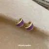 Pendientes de Metal con Tachuelas Irregulares de Aguja Plateada y Goteo de Aceite para Mujer, Diseño Único, Vintage, Sencillos, Versátiles, Pendientes Elegantes para Mujer