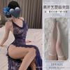 Lencería Sexy, Falda Suspensor de Halterneck de Encaje Sexy, Traje Puro Lujuria, Uniforme de Tentación, Vestido Sexy de Encaje Transparente