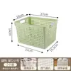 Cesta de almacenamiento de plástico para uso doméstico, caja de almacenamiento de escritorio, cesta de almacenamiento para artículos varios de cocina, caja de bocadillos y juguetes para jardín de infantes