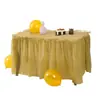Amazon Falda de Mesa Desechable de Color Sólido Mantel Impermeable y a Prueba de Aceite Decoración para Fiesta de Cumpleaños Boda Juego de Faldas de Mesa