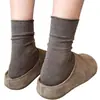 Color Café Oscuro Maillard~Diseño Rayado Muy Atractivo y Te Hace Ver Más Delgado~Lleno de un Sentido de Sofisticación~Calcetines para Mujer para Primavera y Verano