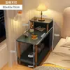 Mesita de Noche con Bordes Estrechos, Estante Pequeño de Almacenamiento Moderno y Sencillo, Mesita de Café Pequeña para Dormitorio, Popular para Niños, Sencillo para Uso en Alquiler
