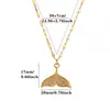 Collar con Colgante de Acero Inoxidable Cruzado Elemento Oceánico Chapado en Oro de 18K Cadena de Moda Empalmada Concha Exquisita En Stock Venta al por Mayor
