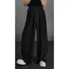Pantalones de Traje Holgados con Cierre de Velcro Estilo Yamamoto Pierna Ancha Largo Hasta el Suelo Adelgazantes Versátiles Casuales para Hombres y Mujeres Modernos
