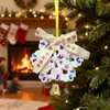 Cenário de Presente de Natal Novo Transfronteiriço Arranjo de Atmosfera Árvore de Natal Pingente de Floco de Neve de Feltro Pingente de Floco de Neve de Natal
