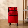 Carrinho de Compras Portátil Carrinho Pequeno Doméstico Mochila Dobrável Sacola de Compras Carrinho de Mão Leve com Rodas Sacola de Compras com Rodas