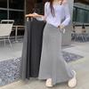Falda Larga Casual Elástica de Cintura Sólida de Color Suelto y Fluido para Mujer, Falda Larga de Cola de Pez Casual para Primavera y Otoño, Venta al por mayor Transfronteriza