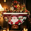 Nueva decoración colgante de bandera de medio círculo navideña transfronteriza para ambiente fotográfico, tela de fondo de pancarta de muñeco de nieve navideño