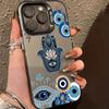 Capa de Celular Mão de Hamsá Mão de Fátima Olho Grego Atacado para Apple 15/16 Pro Capa Exótica de Nicho