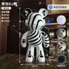 1.12m 1.6m Oso de Dibujos Animados Pintado a Mano con Altavoz Bluetooth Decoración Creativa Villa Hotel Péndulo Grande