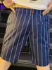 Estilo Americano Retro Verano Nueva Llegada Pantalones Cortos Rayados Hombre 2025 Estilo Coreano Moda Urbana de Calle Secado Rápido Pantalones Casuales Ropa de Hombre