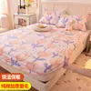 100% algodão espessado algodão lixado touca de cama peça única colcha de dormitório outono e inverno touca de cama conjunto de cama colcha conjunto de três peças
