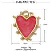 Love Dice Copper Zircon Pingente Pêssego Coração Gota Óleo DIY Jóias Acessórios U-Forma Poker Colar Brincos Pingente