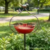 Comedouro e bebedouro de pássaros de ferro mais vendidos transfronteiriços, decoração de jardim de encaixe adequada para alimentação e rega de pássaros ao ar livre