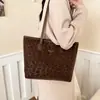 Bolso Tote Casual de Gran Capacidad 2025 Otoño e Invierno Nuevo Estilo Simple Moderno Bolso de Axila Estampado de Leopardo Personalizado Bolso de Hombro de Moda