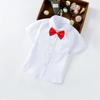 Camisa Blanca de Manga Corta para Niño Fábrica en stock Abrigos Blancos de Manga Corta para Niños Camisa de Verano para Bebé