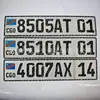 Venta al por mayor del fabricante Placa de matrícula transfronteriza de Congo Suministros populares para automóviles Aleación de aluminio Óxido de aluminio Estampado Estampado en caliente