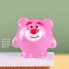Miniatura de Oso Fresa Realista Figura de Muñeca Casa de Muñecas Decoración del Hogar Adorno Pequeño Creativo Decoración de Oficina