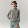 Nuevo Suéter de Cachemira de Cuello Medio Alto Otoño Invierno para Mujer, Holgado, Ropa Interior, Jersey, Manga Raglán, Tejido Cálido, Capa Base