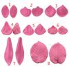8 formas diferentes de hojas y pétalos molde de sujeción frontal y posterior molde de silicona moldeado manual de azúcar herramienta de azúcar huevo