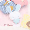 Muñeca de peluche estilo coreano con forma de ángel, estrella y conejo de dibujos animados, lindo llavero de conejo a cuadros, pequeño regalo para niñas