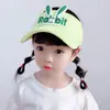 Visera de Sol de Verano para Niñas, Sombrero con Orejas de Conejo Lindo, Gorra de Béisbol de Malla Transpirable para Salidas de Bebé