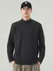 Camiseta de Manga Larga con Cuello Medio para Hombre Anyang Otoño 2026, Top Básico Suave y Cómodo Casual