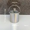 Taza Portátil Grande de Acero Inoxidable 304 con Tapa como Cubo de Hielo Granulado para Cocinar Sopa con Arroz y Cocinar Agua Azucarada para el Desayuno