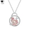 Collar Knn-580 de Flor de Rosa Eléctrica Bicolor para Mujer, Sencillo y Lujoso, Estilo Minimalista de Nicho, Cadena para Clavícula Estilo Ins, Venta Directa del Fabricante