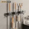 Suporte para Mop de Aço Inoxidável, Gancho para Mop Sem Furo, Suporte de Parede para Armazenamento de Vassouras, Suporte de Mop para Banheiro
