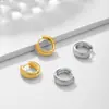 Beleza Borda Prateada Europeia e Americana Transfronteiriça Novos Brincos Elegantes com Micro Zircônia Incrustada para Mulheres com Acessórios de Orelha em Forma de C de Alta Qualidade Presilhas de Orelha com Diamantes