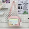 Bolso Cruzado Estilo Japonés para Mujer 2025 Nuevo Lindo Bloqueo de Color Fresco Bolso Cuadrado Pequeño para Niñas Bolso Transparente de Muñeca