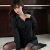 Lencería Sexy Abstinencia Secretaria Profesional Rayas Mujer Larga Negra Deseo Puro Ol Sin Quitarse Traje Qqny Uniforme